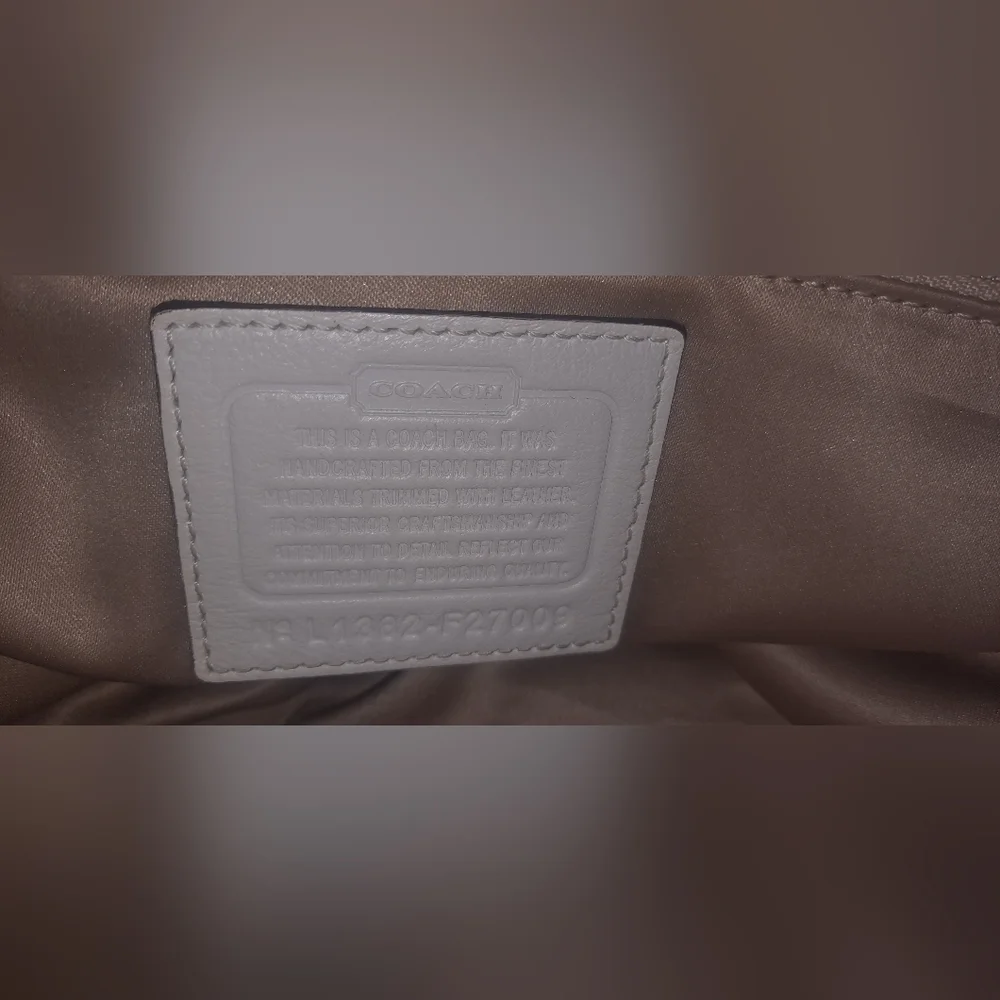 Coach White Tan Zebra Purse - Picture 14 of 16